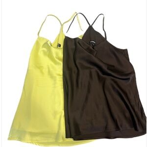 *Bundle* Express Satin Camisole Racerback tanks- Small